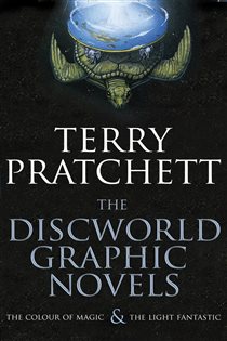Book cover: The Discworld Graphic Novels: The Colour of Magic and The Light Fantastic, by Terry Pratchett (preview)