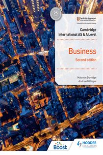 Book cover: Cambridge International AS & A Level Business Second Edition, by Malcolm Surridge (preview)
