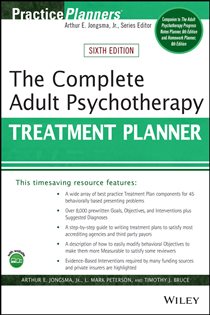 Book cover: The Complete Adult Psychotherapy Treatment Planner, by Arthur E. Jongsma (preview)