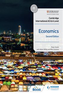 Book cover: Cambridge International AS and A Level Economics Second Edition, by Peter Smith (preview)