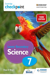 Book cover: Cambridge Checkpoint Lower Secondary Science Student's Book 7, by Peter Riley (preview)