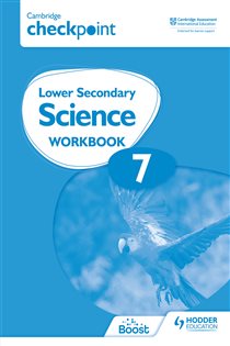 Book cover: Cambridge Checkpoint Lower Secondary Science Workbook 7, by Peter Riley (preview)