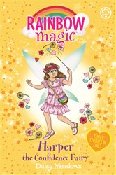 Book cover: Harper the Confidence Fairy (Book 74 of Rainbow Magic) by Daisy Meadows (preview)