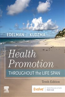Book cover: Health Promotion Throughout the Life Span - E-Book, by Edelman MSN, GCNS-BC, CMC, Carole Lium (preview)