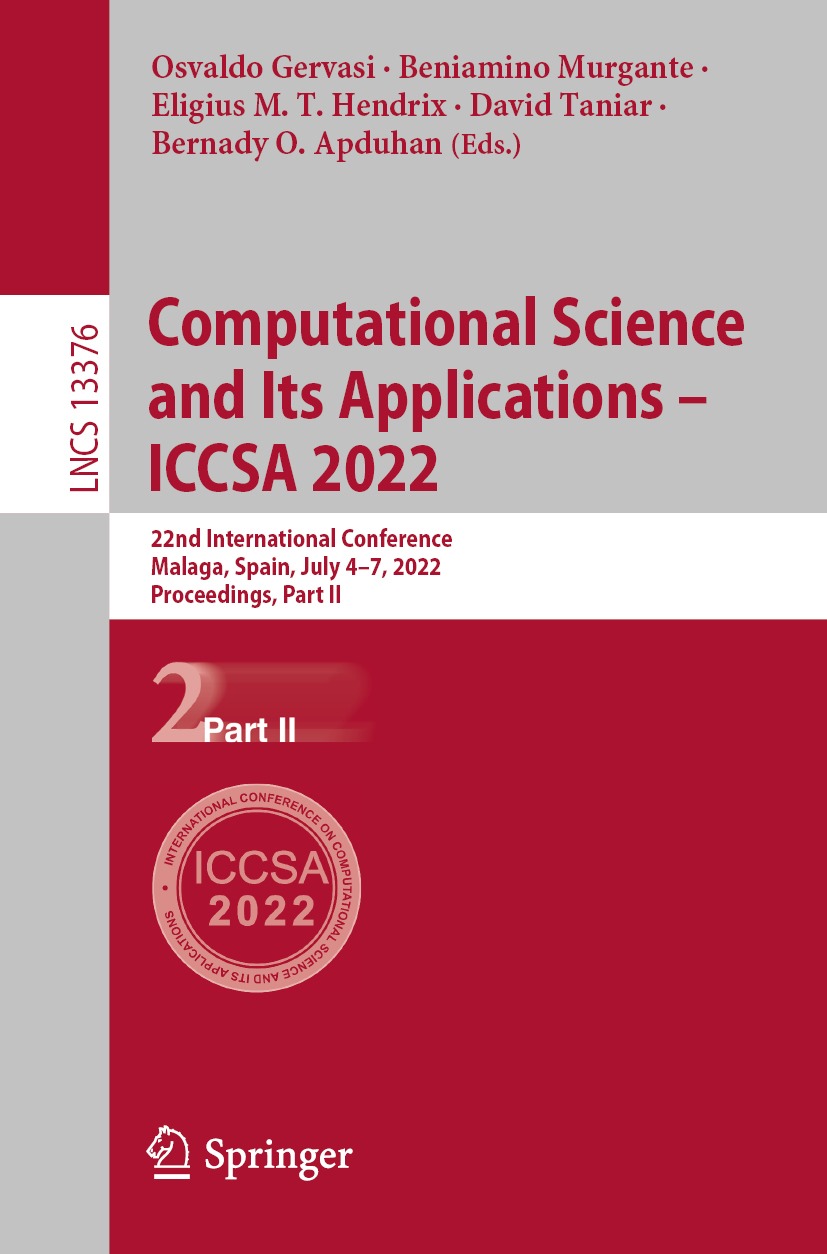 Computational Science and Its Applications - ICCSA 2022