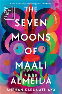 Book cover: The Seven Moons of Maali Almeida, by Shehan Karunatilaka (preview)