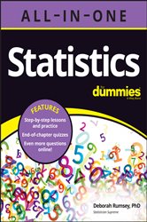 Book cover: Statistics All-in-One For Dummies, by Deborah J. Rumsey (preview)