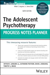 Book cover: The Adolescent Psychotherapy Progress Notes Planner, by Arthur E. Jongsma (preview)