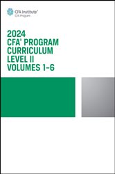 Book cover: 2024 CFA Program Curriculum Level II Box Set, Volumes 1 - 6, by CFA Institute (preview)