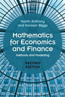 Book cover: Mathematics for Economics and Finance, by Martin Anthony (preview)