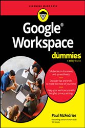 Book cover: Google Workspace For Dummies, by Paul McFedries (preview)