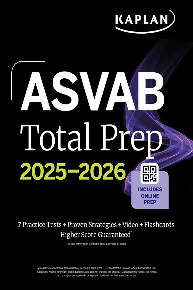 Asvab total prep 2025 2026 includes 7 full length practice tests