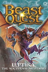Book cover: Leptika the Nocturnal Nightmare (Book 1078 of Beast Quest) by Adam Blade (preview)