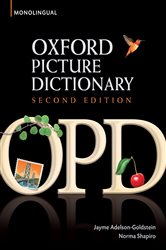 Book cover: Oxford Picture Dictionary Monolingual (American English) dictionary for teenage and adult students, by Jayme Adelson-Goldstein (preview)