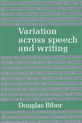 Book cover: Variation across Speech and Writing, by Douglas Biber (preview)