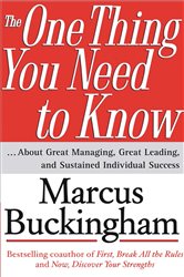 Book cover: The One Thing You Need to Know, by Marcus Buckingham (preview)
