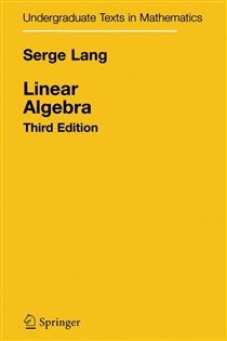 Book cover: Linear Algebra, by Serge Lang (preview)