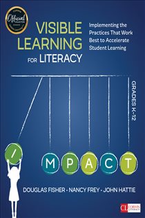 Book cover: Visible Learning for Literacy, Grades K-12, by Douglas Fisher (preview)