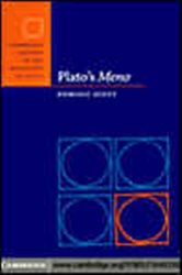 Book cover: Plato's Meno, by Dominic Scott (preview)