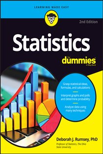 Book cover: Statistics For Dummies, by Deborah J. Rumsey (preview)