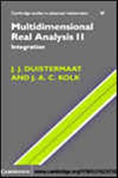 Book cover: Multidimensional Real Analysis II (Book Series Number 87 of Cambridge Studies in Advanced Mathematics) by J. J. Duistermaat (preview)