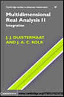 Book cover: Multidimensional Real Analysis II (Book Series Number 87 of Cambridge Studies in Advanced Mathematics) by J. J. Duistermaat (preview)