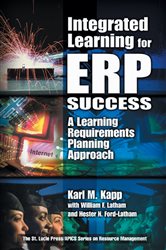 Book cover: Integrated Learning for ERP Success, by Karl M. Kapp (preview)