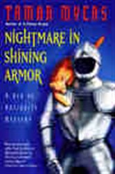 Book cover: Nightmare in Shining Armor (Book 9 of Den of Antiquity) by Tamar Myers (preview)