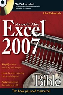Book cover: Excel 2007 Bible, by John Walkenbach (preview)