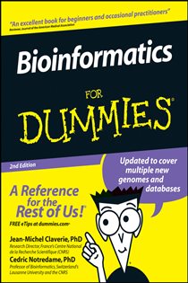 Book cover: Bioinformatics For Dummies, by Jean-Michel Claverie (preview)