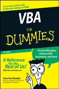 Book cover: VBA For Dummies, by John Paul Mueller (preview)