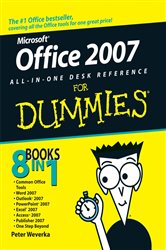 Book cover: Office 2007 All-in-One Desk Reference For Dummies, by Peter Weverka (preview)