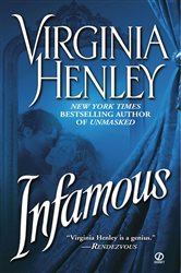 Book cover: Infamous (Book 2 of Medieval DeWarenne Trilogy) by Virginia Henley (preview)