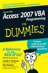 Book cover: Access 2007 VBA Programming For Dummies, by Joseph C. Stockman (preview)