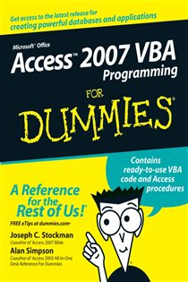 Book cover: Access 2007 VBA Programming For Dummies, by Joseph C. Stockman (preview)