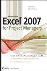 Book cover: Microsoft Office Excel 2007 for Project Managers, by Kim Heldman (preview)