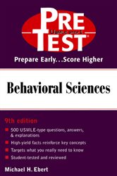 Book cover: Behavioral Sciences: PreTest Self-Assessment and Review, by Michael H. Ebert (preview)
