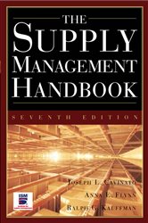 Book cover: The Supply Mangement Handbook, 7th Ed, by Joseph L. Cavinato (preview)