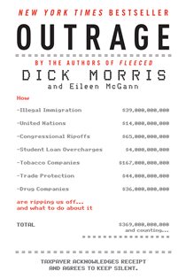 Book cover: Outrage, by Dick Morris (preview)