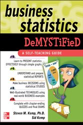 Book cover: Business Statistics Demystified, by Steven M. Kemp (preview)