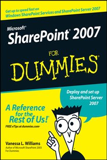 Book cover: Microsoft SharePoint 2007 For Dummies, by Vanessa L. Williams (preview)