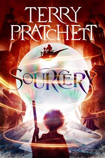 Book cover: Sourcery (Book 3 of Wizards) by Terry Pratchett (preview)