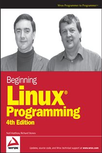 Book cover: Beginning Linux Programming, by Neil Matthew (preview)