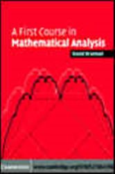 Book cover: A First Course in Mathematical Analysis, by David Alexander Brannan (preview)