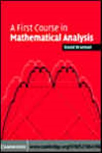 Book cover: A First Course in Mathematical Analysis, by David Alexander Brannan (preview)