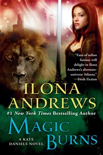 Book cover: Magic Burns (Book 2 of Kate Daniels) by Ilona Andrews (preview)