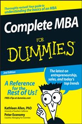 Book cover: Complete MBA For Dummies, by Kathleen Allen (preview)
