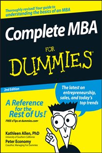 Book cover: Complete MBA For Dummies, by Kathleen Allen (preview)