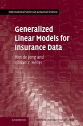Book cover: Generalized Linear Models for Insurance Data, by Piet de Jong (preview)