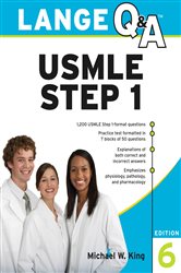 Book cover: Lange Q&A USMLE Step 1, Sixth Edition, by Michael W. King (preview)